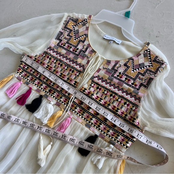 Karina Grimaldi Embroidered Sheer Blouse Size XS - Picture 6 of 7